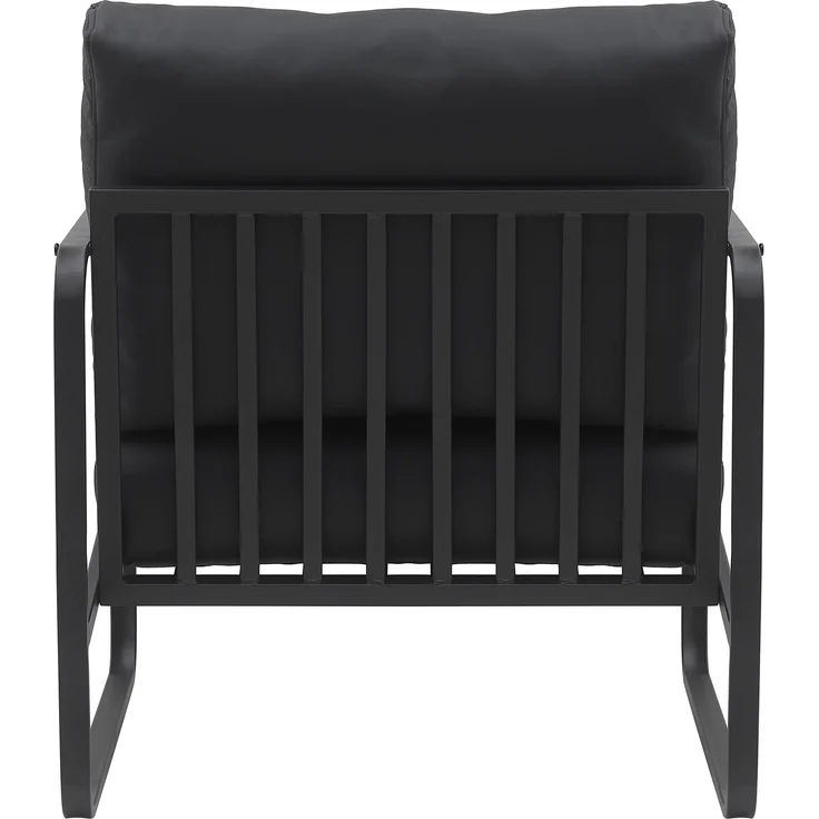CLP Lounger Manea mit Metallgestell,schwarz Kunstleder – Bild 6