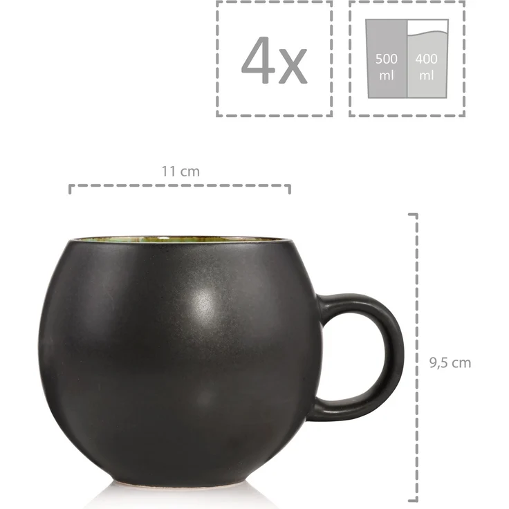 SÄNGER Cappuccinotassen Set Palm Beach 4 teilig – Bild 8