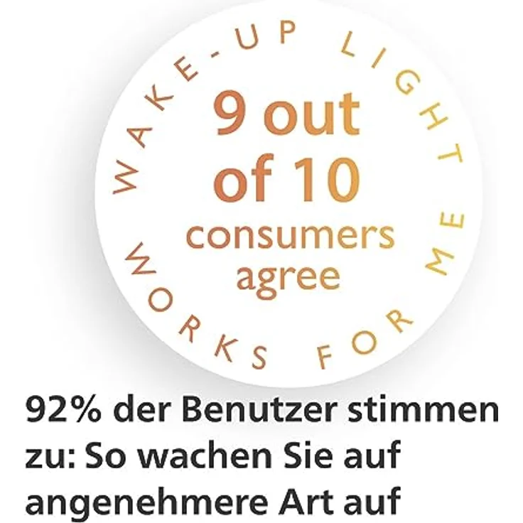 Philips Wake-up Light, farbige Sonnenaufgangssimulation, 20 Lichtstärken, 7 natürliche Klänge, Mitternachtslicht (Modell HF3531/01) – Bild 8