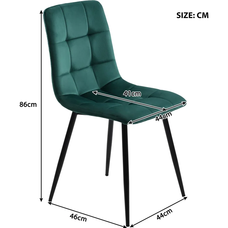 Esszimmer-Set 5-teilig mit Tisch 120x70 cm & 4 Grün Samtstühlen, Küchentisch, stabiler Essbereich für Wohnzimmer und Küche – Bild 6