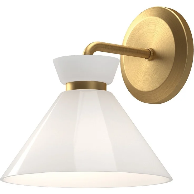 Elstead Lighting Halston Wandleuchte 1-flammig Gebürstetes Gold – Bild 1