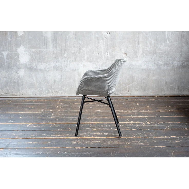 KAWOLA Stuhl ZAJA Esszimmerstuhl Cord grau 82 x 59 x 57 cm – Bild 4