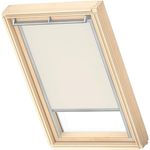 Verdunklungsrollo DKL SK06/MK06/CK02/FK06/MK04/CK04 1085S, VELUX, verdunkelnd, ohne Bohren, in Führungsschienen, VELUX »Pick & Click!«, alufarbene Führungsschienen & Griffleiste