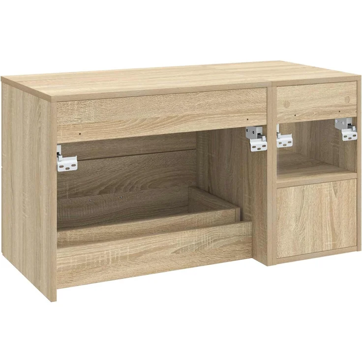 vidaXL Badezimmermöbel-Set zur Wandmontage 2 stk. Sonoma-Eiche 3403938 – Bild 6