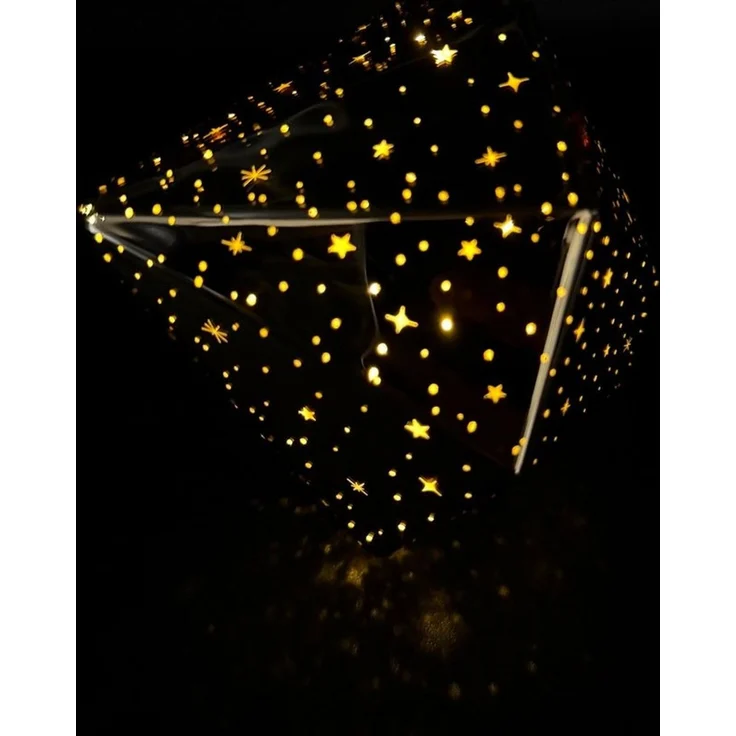 Online-Fuchs LED Dekoobjekt Stimmungslicht - 3 Diamanten aus Glas mit LED-Lichterkette & Timer, Dauerleuchten oder sichter Funkeleffekt, warmweiße LED-Beleuchtung, inklusive praktischer 6-Stunden Timerfunktion – Bild 3