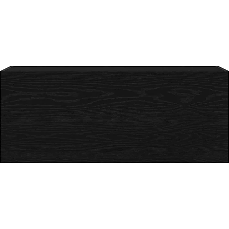 vidaXL Bad-Wandschrank Schwarz 100x25x40 cm Holzwerkstoff 860104 – Bild 5