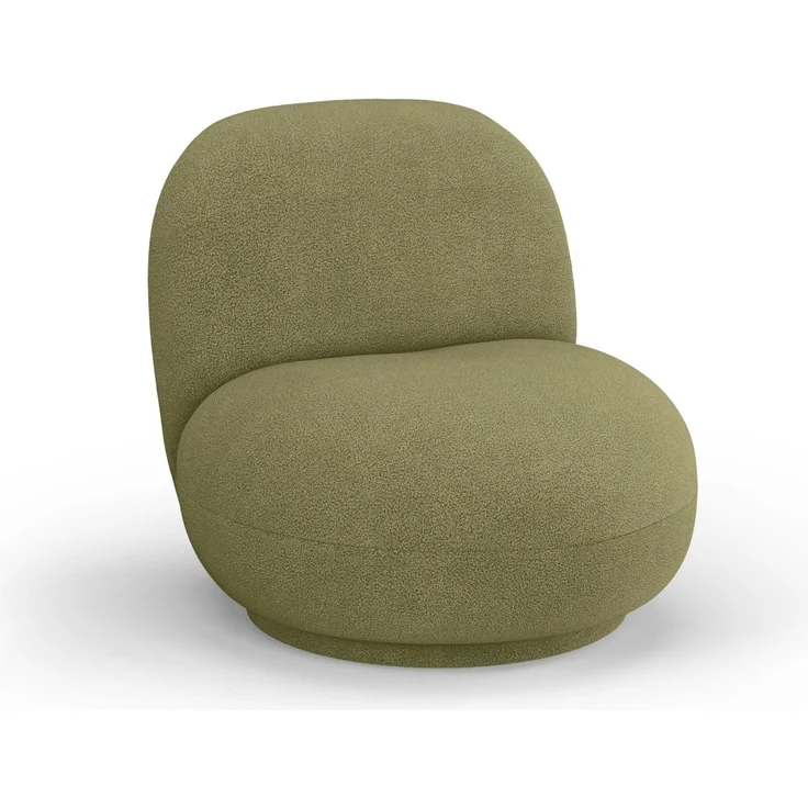 Micadoni Drehbarer Sessel Chuck Boucle Grün – Bild 2
