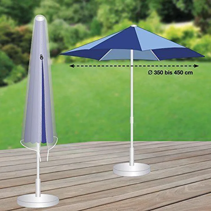 GWM GmbH Gartengeräte-, Werkzeuge- und Maschinenvertrieb Premium Schutzhülle mehr Garten Sonnenschirm Partyschirm Durchmesser 350 - 450cm