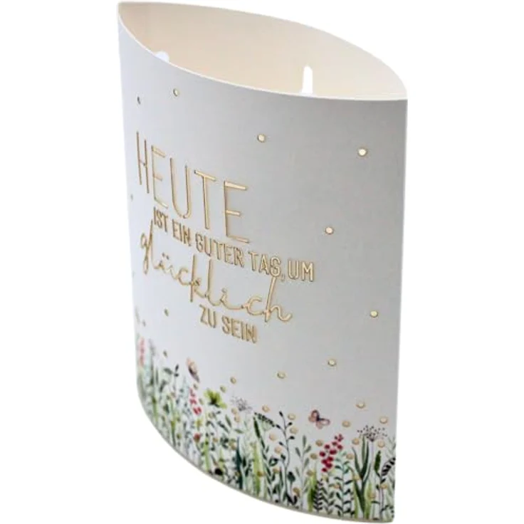 Dekohelden24 Poesielicht Nachtlicht Stimmungslicht mit Timer Batteriebetrieben Motiv: Heute ist ein guter Tag, um glücklich zu sein - L/B/H 13 x 5 x 16 cm. – Bild 3