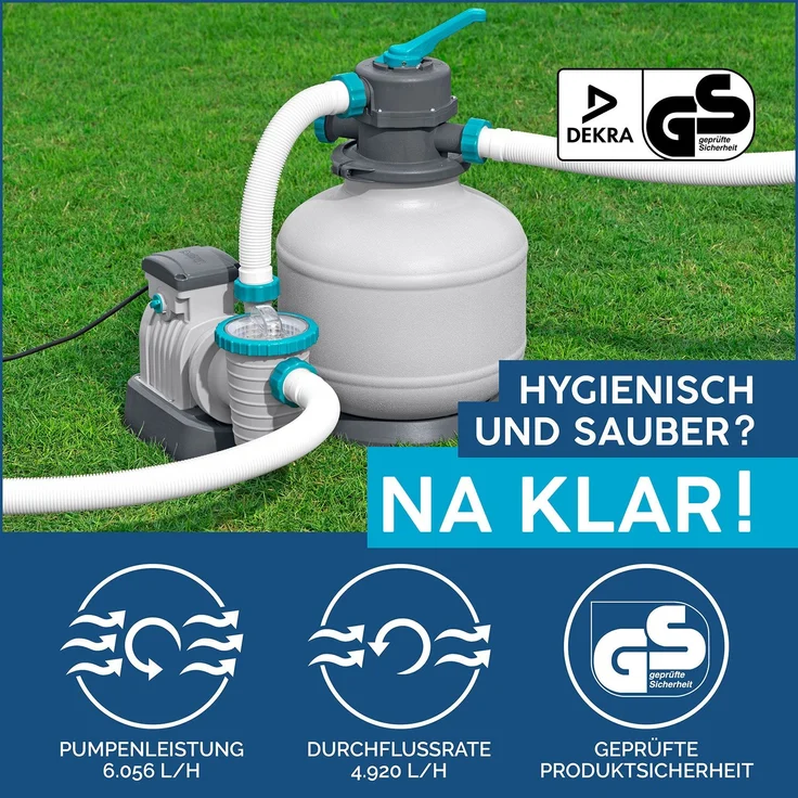 Sandfilteranlage mit Zeitschaltuhr 6.056 l/h, 230 W – Bild 3
