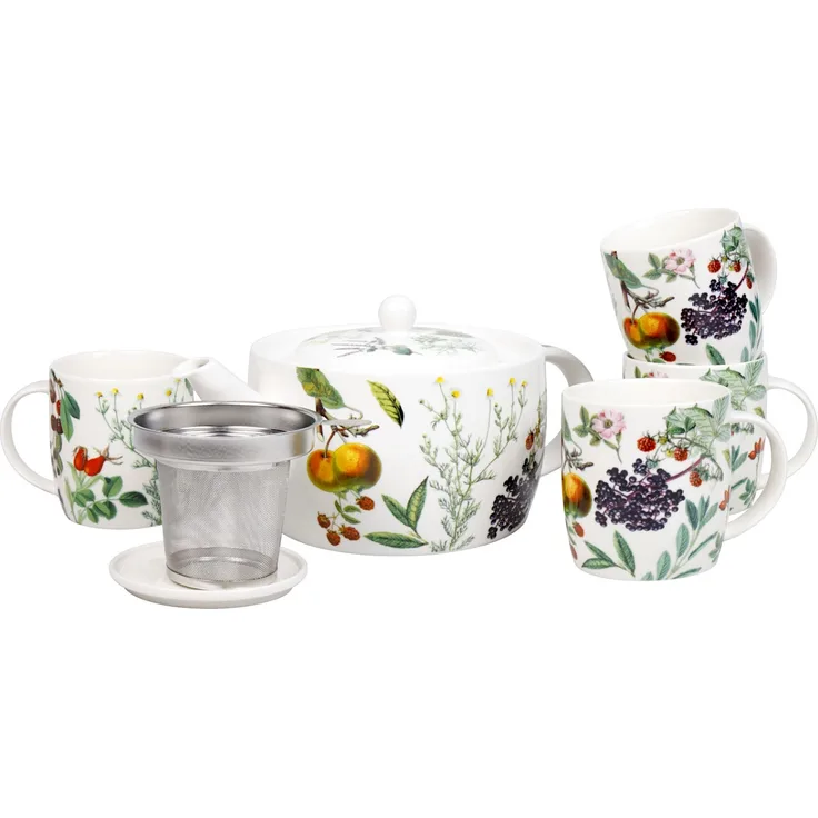 KÖNITZ 1150002969 Tee-Service 6-tlg. My Favourite Tea FRUITS and HERBS, Porzellan