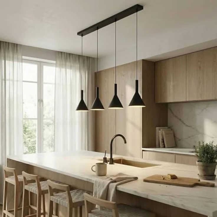 Arcchio Hängeleuchte Tadej, Metall, Schwarz IP20, 4 x 15 W LED – Bild 3