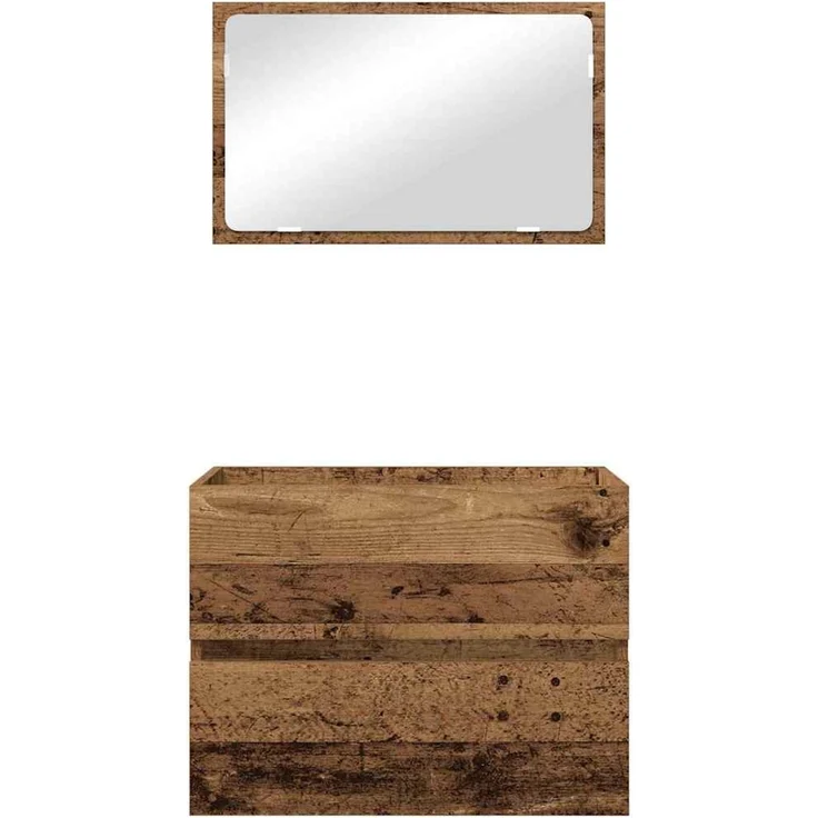 vidaXL Badezimmermöbel-Set 2 pcs Altholz Sperrholz und Metall 875432 – Bild 8