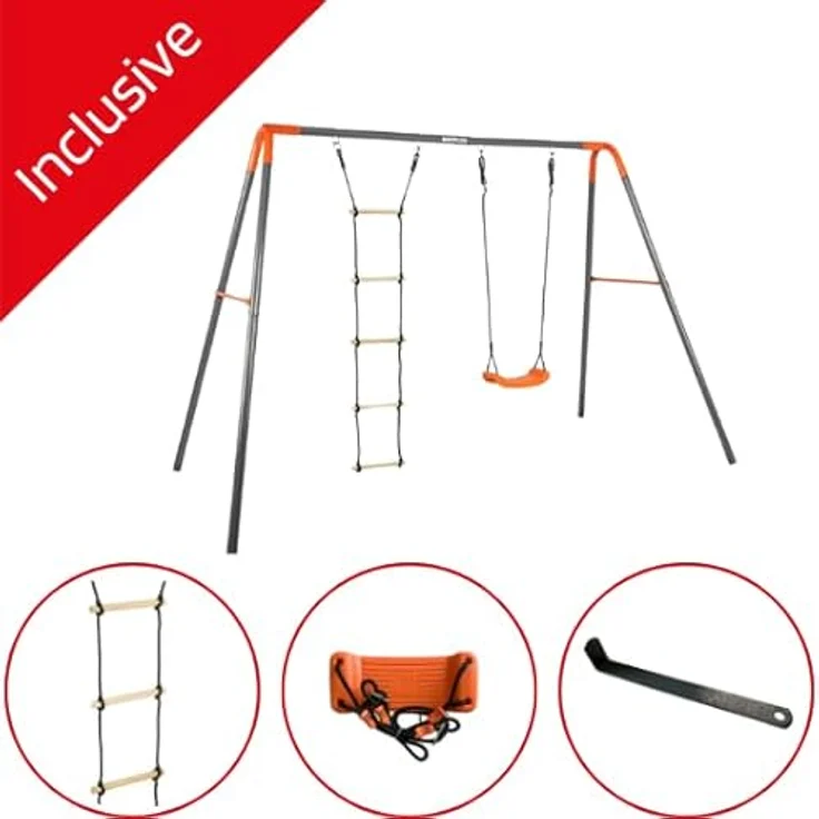 KETTLER 'Combi' Doppelschaukel, grau/orange – Bild 3