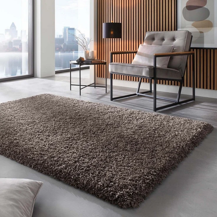TaraCarpet Langflor-Teppich Ragolle Twilight, rechteckig, Höhe: 60 mm, Shaggy Hochflorteppich anthrazit Wohnzimmer Schlafzimmer 065x130 – Bild 5