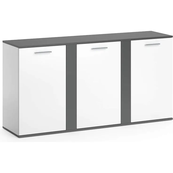 Kommode Novelli Anthrazit 40 x 80 cm mit Türen Vicco