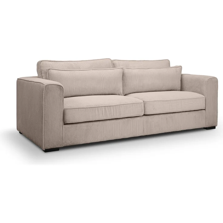 3 Sitzer Sofa B/H/T: 241 x 92 x 112 cm in beige-braun
