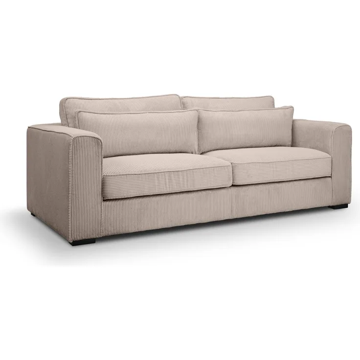 3 Sitzer Sofa B/H/T: 241 x 92 x 112 cm in beige-braun