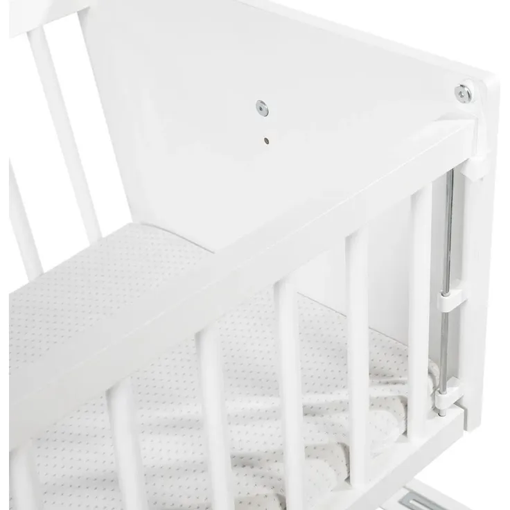 Sleepyshop24 Klups ZOYA 5in1 Beistellbett & Wiege | Babybett auf Rollen | Kiefernholz Weiß | Multifunktional: Beistellbett, Wiege, Kinderbett, Sofa, Spielzeugtruhe – Bild 2