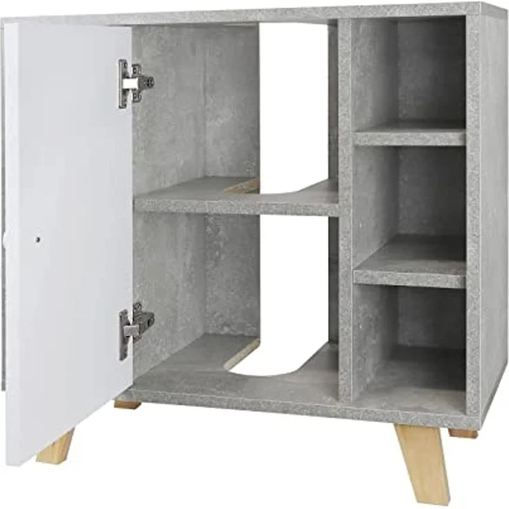 Stabilo Sanitär Waschbeckenunterschrank Waschbeckenunterschrank "Martha" marmor optikSeitenfächern 60x30x60cm mit Seitenfächern – Bild 5