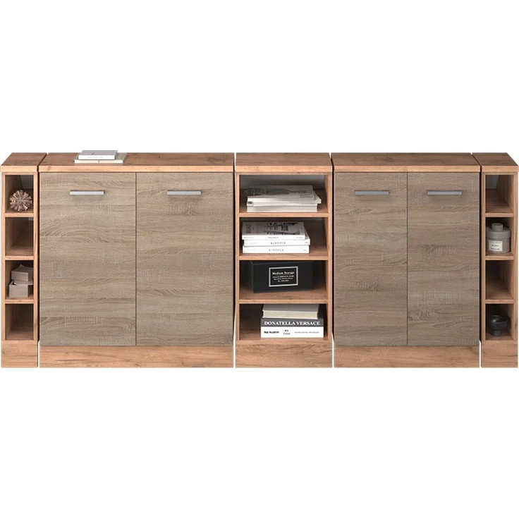 Küchenschrank für Dachschrägen R-Line Sonoma 210 cm 5er Set Schrankkorpuss 60 cm Tiefe Vicco – Bild 5