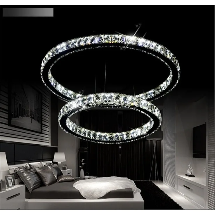 Euroton LED Deckenleuchte LED Kristalleuchten klare schöne Deckenleuchten mit Fernbedienung, LED fest integriert, Einstellbar, Sehr hochwertig und Schick