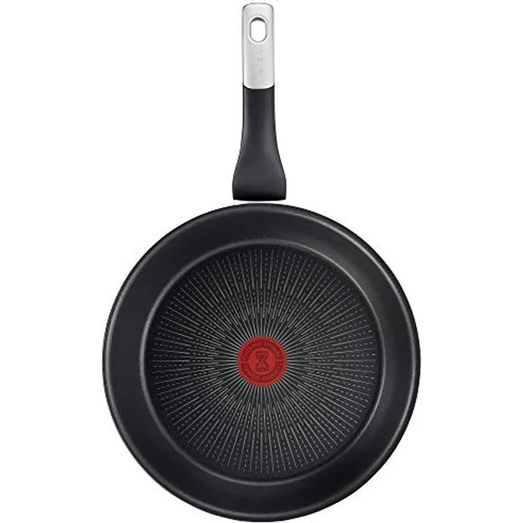 Tefal G25591 Unlimited On 3-teiliges Pfannen-Set | Pfannen 24/28 cm und Wokpfanne 28 cm | kratzfeste Antihaftversiegelung | Thermo-Signal | alle Herdarten + Induktion | einfaches Reinigen | Schwarz – Bild 2