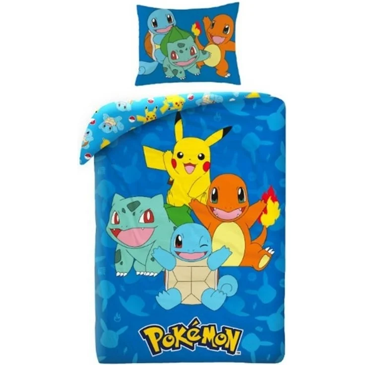 Pokémon Kinder-Bettwäsche – Bettbezug 140x200 cm + Kissenbezug 60x70 cm – Bild 2