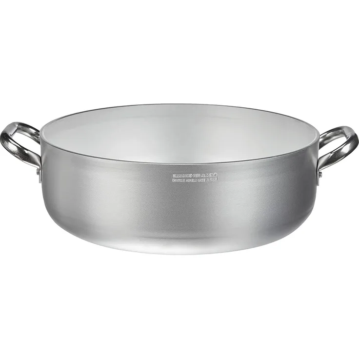 Töpfe Agnelli Casserole Zylindrische, Nieder, Radiant, Aluminium, Dicke 5 mm, mit 2 Griffen aus Stahl