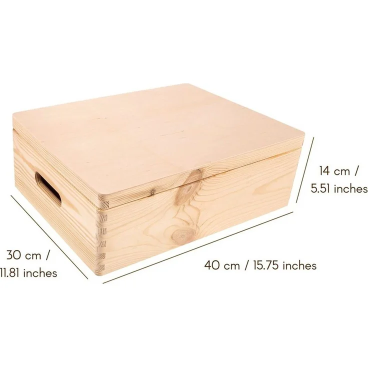 Creative Deco Aufbewahrungsbox Große mit Deckel 40x30x14 cm (1cm) – Bild 2