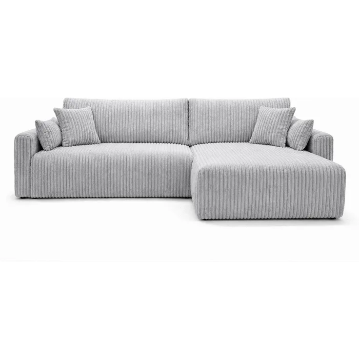 Kaiser Möbel JAPANDI Ecksofa, Cordstoff Tilia mit Schlaffunktion und Stauraum, L-Form, hohe Abriebfestigkeit