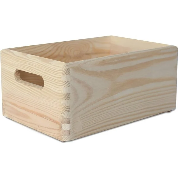 Creative Deco Holzkiste Obstkiste Korb 30x20x13cm (1cm) mit Griffen ohne Deckel, mit Griffen, ohne Deckel – Bild 4
