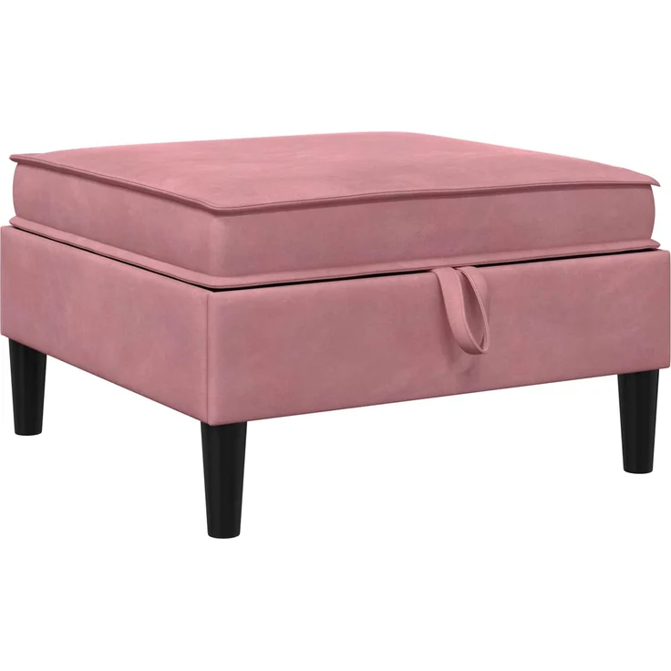 vidaXL Wohnzimmergarnitur mit Kissen mit Speicher 5 pcs Rosa Samt 3413746 – Bild 6