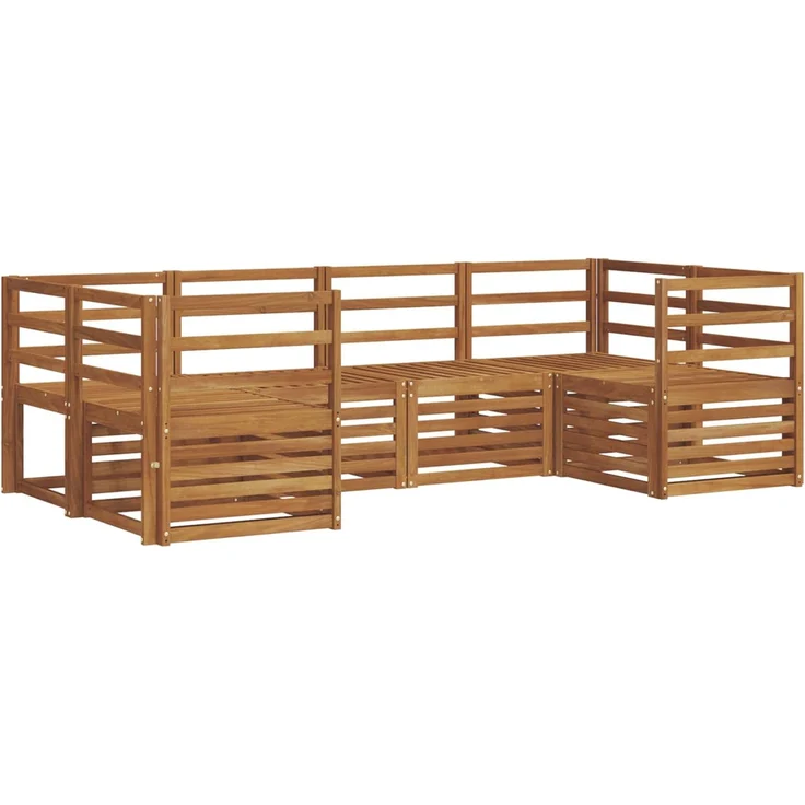 vidaXL Outdoor-Sofagarnitur 6 stk. 6-Sitzer Natur Massivholz Akazie 3375349 – Bild 2