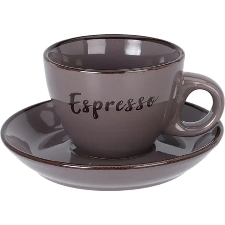 Annastore Espressotasse 4-tlg. Set Kaffeetassen mit Unterteller aus Keramik Cappuccino-Tassen, Espressotassen, Spülmaschinengeeignet – Bild 5