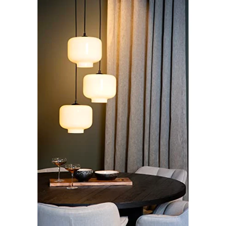 LUCIDE MEDINE Pendelleuchte Ø 46 cm, 3xE27, höhenverstellbar, Opalglas, dimmbar – Bild 3