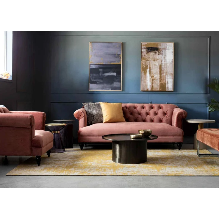 Bild Wall aus Leinwand und MDF-Holz, modern, Grau Gold im Hochformat, 60x90 cm – Bild 3