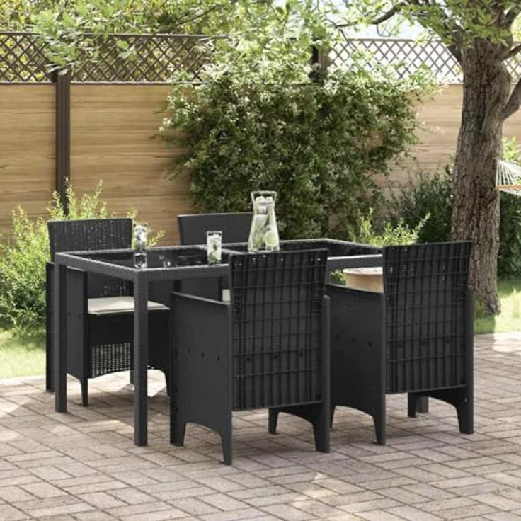 vidaXL Gartenstuhl 4 pcs Anthrazit 53 x 49 x 85 cm Polypropylen 847472 – Bild 3