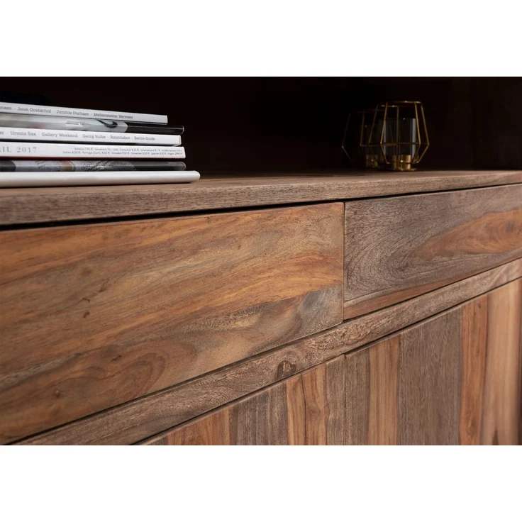 Sideboard Sheesham 120x45x100 grau geölt BUENO #2005 – Bild 5