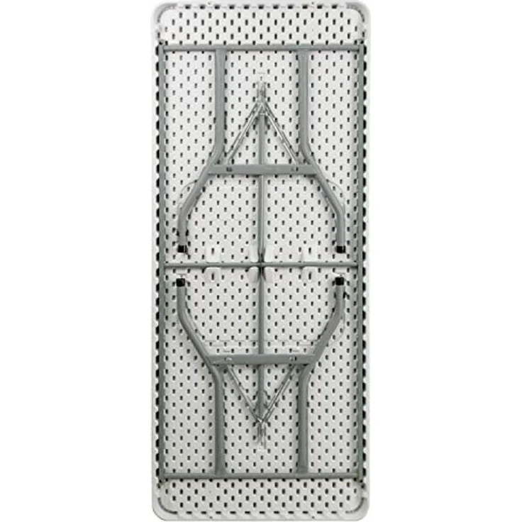 Flash Möbel 76,2 cm W x 182,9 cm L Granit weiß Kunststoff Klapptisch – Bild 6