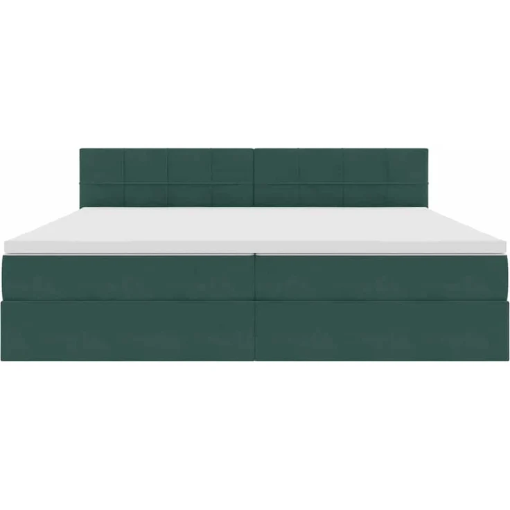vidaXL Aufbewahrungsbett mit Kopfteil Dunkelgrün 200 x 200 cm Samt 3370782 – Bild 7