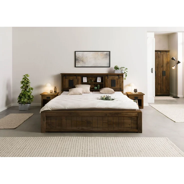 Bett mit Schublade Mango 160x200 braun lackiert RAILWAY #471 – Bild 9