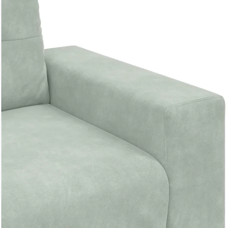 vidaXL 3-Sitzer-Sofa Hellgrau 220x78x80 cm Samt 4105134 – Bild 7
