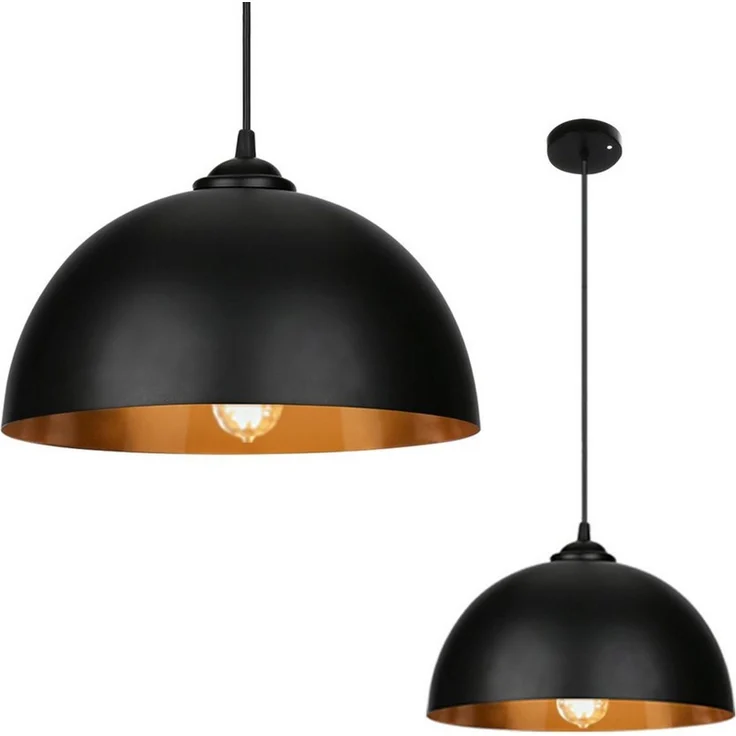 Clanmacy Pendelleuchte 2x Pendelleuchte Lampenschirm Hängelampe aus Metall, ohne Leuchtmittel – Bild 5