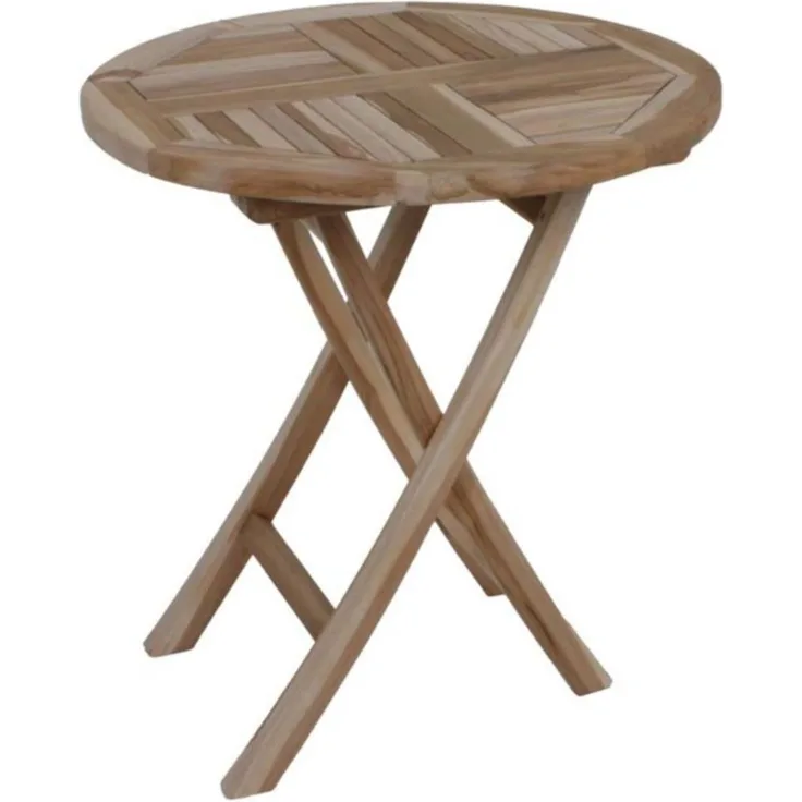 Tisch Java, rund Ø70cm aus Teak, unbehandelt