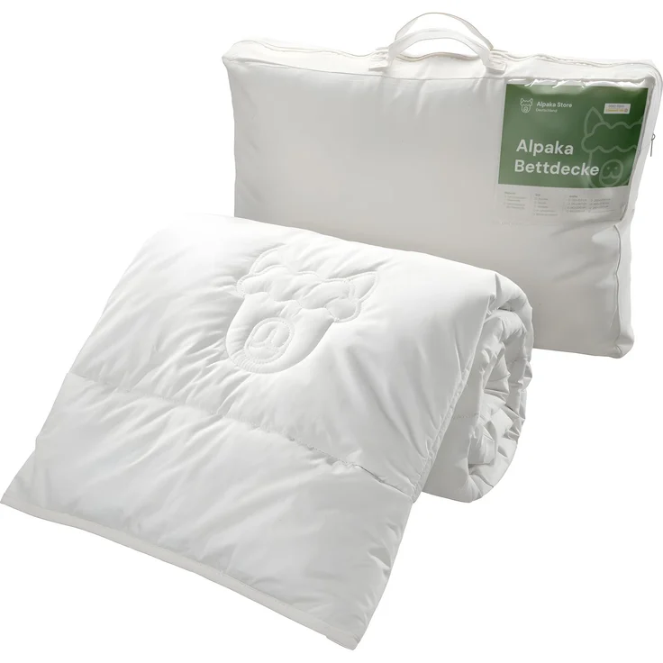 Alpaka Bettdecke Sommer 200x220 cm – 100% Alpakawolle, 1.150 g, Made in Germany – Bild 1