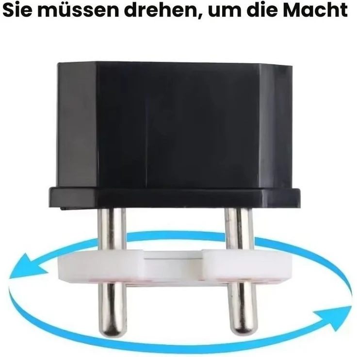 Montegoni Kindersicherung Baby Steckdosen Kindersicherung 10 Stk Schutzkappen Weiß, Drehmechanismus, robust, kindersicher, leicht zu montieren – Bild 3