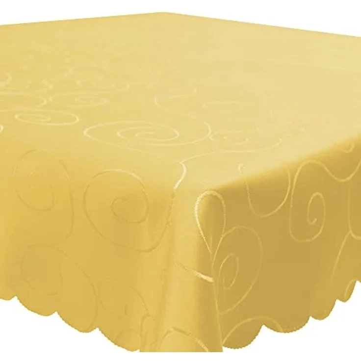 Haus und Deko Tischdecke Tischdecke Damast Ornamente eckig Circle Struktur bügelfrei pflegeleic (1-tlg) – Bild 6