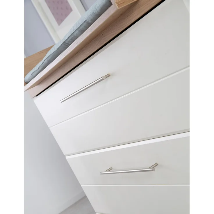 roba Wickelkommode'Nele' mit Wickelansatz - Wickelhöhe 93 cm - Weiß / Artisan Eiche