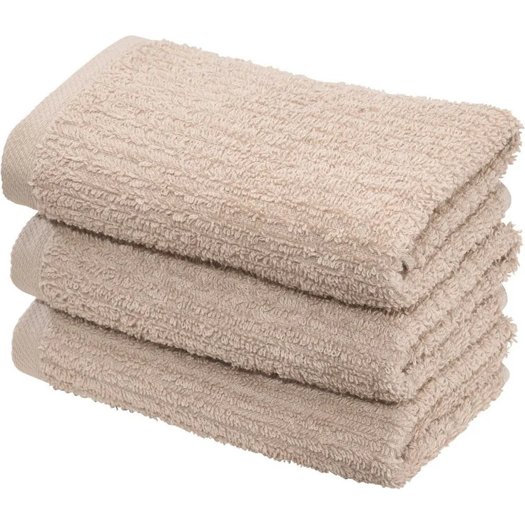 OTTO home Gästehandtücher Riva, 30x50, Premium Handtücher, 500 gr/m², Webfrottier (3-St), Hoch-Tief-Struktur, Streifen, weich, 5 Jahre Garantie – Bild 2